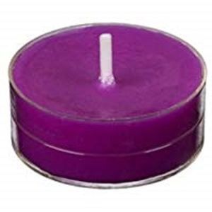 Unscented Purple Natural Soy Wax Tea Light 20 Pack